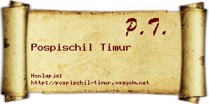 Pospischil Timur névjegykártya